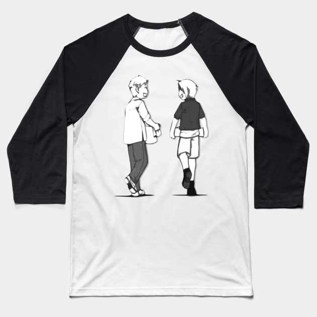 Edward and Aplhonse Elric FullMetal Alchemist Baseball T-Shirt by SirTeealot